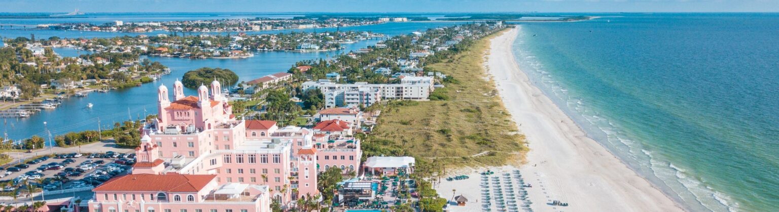 St Pete Beach near Tampa Bay fishing charters white sand and clear water